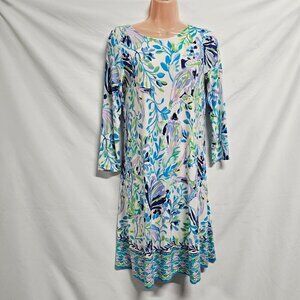 Lilly Pulitzer Ophelia Floral Women Dress Size S 3/4 Sleeve